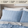 thumbnail image 2 of Mainstays Crinkle Pillow Sham, Standard, Light Blue, 1 Pack, 2 of 8