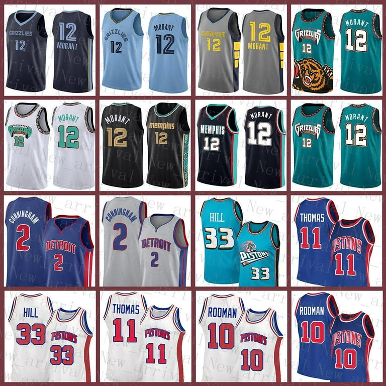 Nba Memphis Grizzlies Ja Morant No. 12 Embroidered Sports Basketball Jersey
