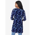 thumbnail image 3 of Roaman's Women's Plus Size Cotton Ultimate Long Sleeve V-Neck Tunic, 3 of 6