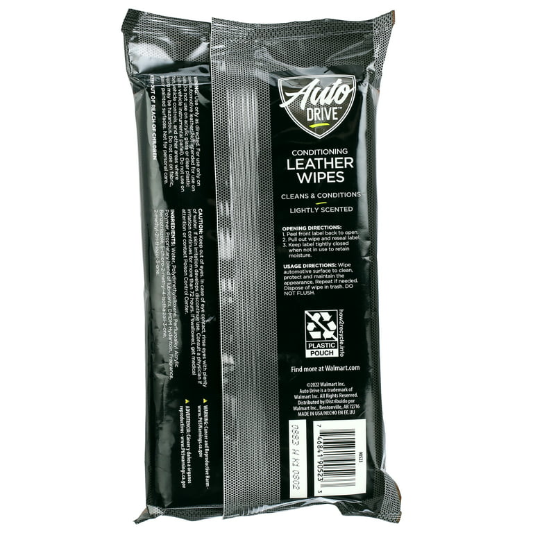 Auto Drive Conditioning Leather Wipes Soft Pack - 30 ct