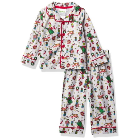 

Dr. Seuss Boys Grinch 2 Piece Pajama Coat Set 2T