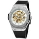 thumbnail image 1 of Reloj mecánico automático para hombre, estilo europeo y americano, informal, plateado, hueco, 1 of 6