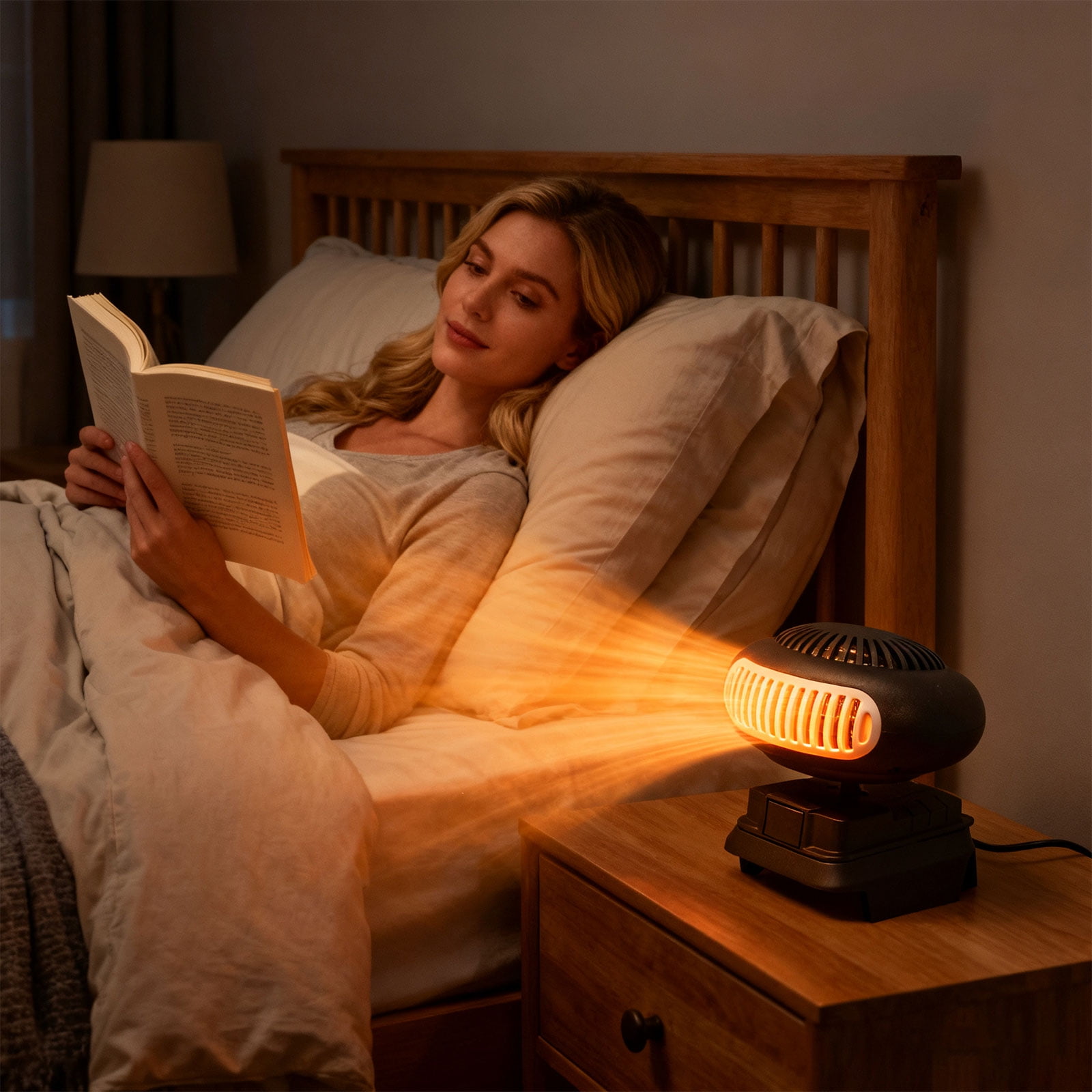 Lightweight Electric Space Stove Without Battery with Heat, Low Noise, Overwarm for Dorm/Camping/Telecommute