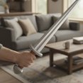 thumbnail image 5 of SZCO 38.5" Great Sword with 29.75" Carbon Steel Blade, Leather Scabbard and Shoulder Strap, 5 of 6