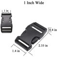 thumbnail image 4 of Boucles de Libération Rapide Côté 1 Pouce de Large F Style Unique Réglable Clip Dur Épais en Plastique Noir pour la Réparation Nylon Sangle Sangle Bateau Couverture Métier Sangles de Bagages Collier pour Animaux de Compagnie 4 Pack, 4 of 7