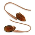 thumbnail image 3 of Galaxy Gold 14k Rose Gold Natural Pear-shaped Garnet Fish Hook Dangle Earrings, 3 of 4