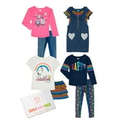 365 Kids From Garanimals Girls Mix & Match Kid-Pack Gift Box, 8-Piece Outfit Set, Sizes 4-10