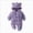 A66--Purple, variant on B Preemie Sleep & Play One-Piece Bodysuit Baby Fleece Hooded Jumpsuit Infant Toddler Winter Warm Snowsuit Footless Romper Outwear Purple Infant Gift