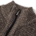 thumbnail image 4 of FRSASU Mens Full Zip Sweater Fleece Vest, Sherpa Lined Stand Collar Warm Vests with Pocket Coffee, 4 of 9
