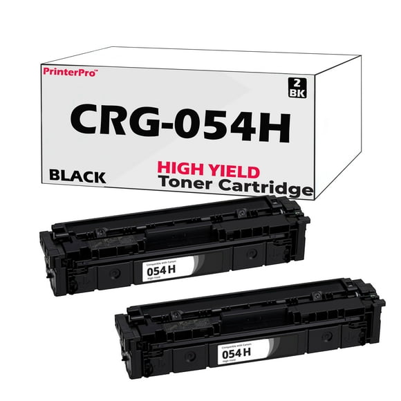 Printer Pro™ Compatible Remplacement pour Cartouche de Toner Canon 054H Haute Capacité CRG-054 Canon054 Noir Imprimante LBP620C LBP621cw LBP622cdw LBP623cw MF640c MF641cw MF642Cdw MF643cdw MF644cdw MF645cx (2BK)