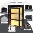 thumbnail image 5 of 11x16 Shadow Box Frame With Light  Memorial Display Case Shelves And Top Platform Deep For Pet Dog Keepsakes Flowers Black, 5 of 7