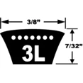 thumbnail image 3 of STARLIGHT- Dunlop V Belt 3L340 Industrial Grade 3/8" X 34" Fhp Hvac Lawn Mower Auto, 3 of 5