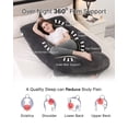 thumbnail image 2 of Almohada de embarazo ALLOPERA para todo el cuerpo, maternidad, negro y gris, 2 of 8