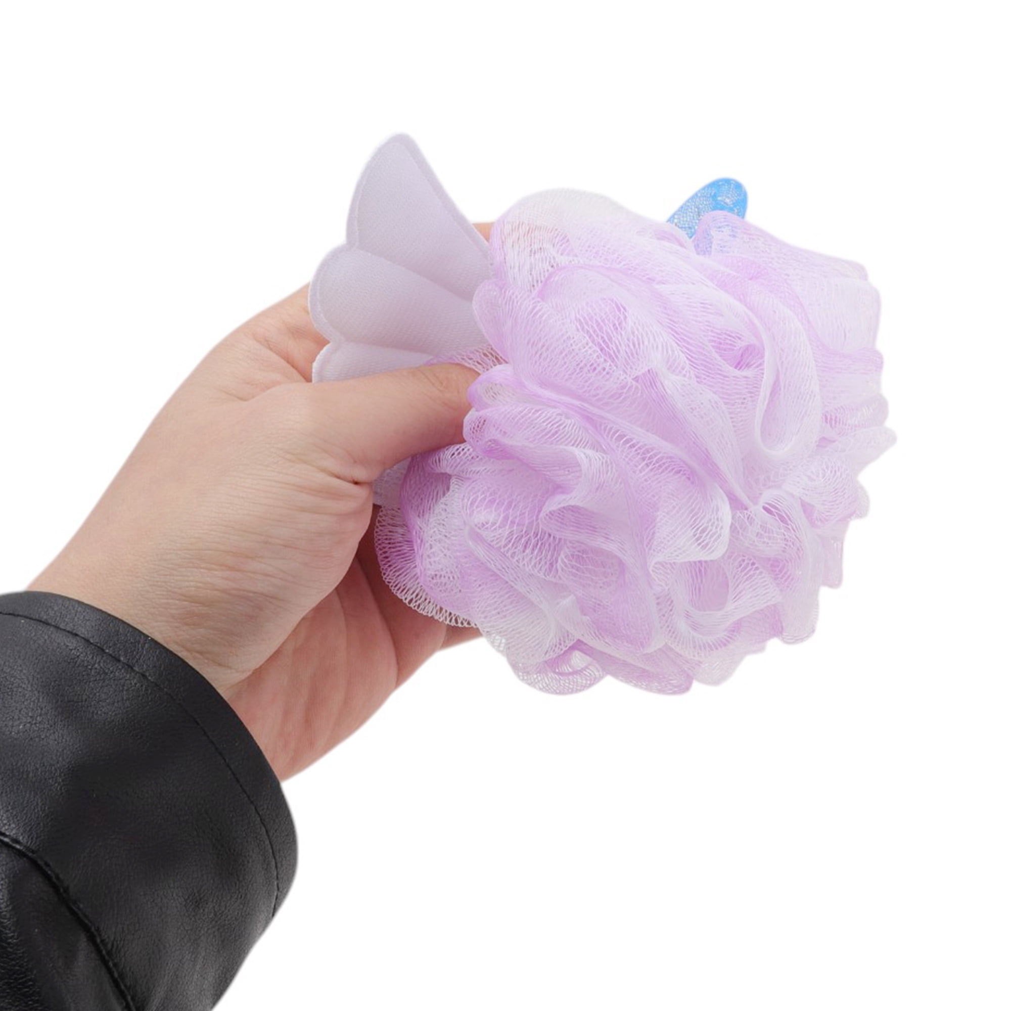 Unique Bargains 1pc Wings Bath Shower Loofah Sponge for Exfoliating and Cleansing Purple