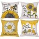 thumbnail image 1 of 18 x 18-Inch Mr.tom Gnome Fundas de almohada de 18.0 x 18.0 in, juego de 4 fundas de almohada con diseño de abeja, eres mi brillo, girasol, para decoración del hogar, sala de es, 1 of 4