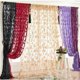 thumbnail image 2 of Cortinas con borlas y diseño de mariposas, con bolsillo para varilla, para puerta, armario, sala de estar, dormitorio, ventana, panel de pared con cuentas decorativas (verde, 99 x 199 cm), 2 of 2