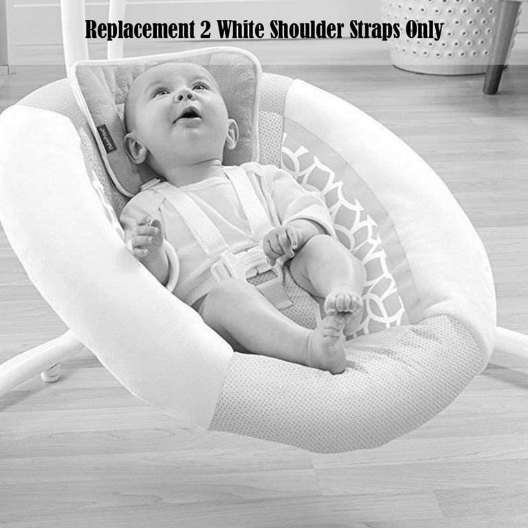 Replacement Parts for Fisher Price Revolve Swing FBL70 Fits Many Models Includes 2 White Replacement Shoulder Straps