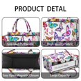thumbnail image 4 of Large Capacity Tote Bag,White Colorful Butterfly Pattern Handbag Fashion Luxury Tote Bag,15.7"x13"x 5.1" Inches,Laptop Compatible, 4 of 6