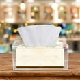 thumbnail image 4 of Raindrops Transparent Acrylic Tissue Box Holder for Desktop and Storage Use Modern Tissue Dispenser 8.5 x 5.5 x 5.5 Inches, 4 of 8