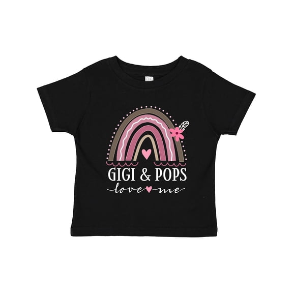 Inktastic Gigi and Pops Love Me Rainbow Girls Toddler T-Shirt
