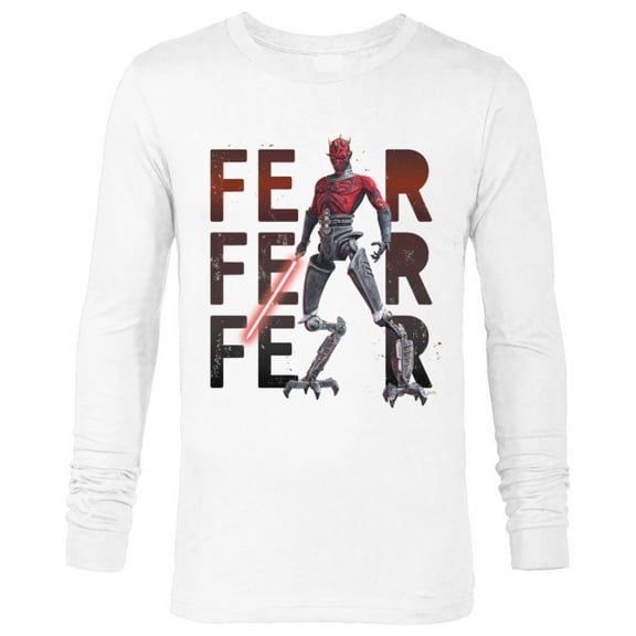 Star Wars Darth Maul Fear on Repeat - Long Sleeve T-Shirt for Men – Customized-White