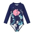 thumbnail image 4 of Gubotare Girls Swimsuit Girls'Long-Sleeve UPF 50+ Swimsuit for Baby, Toddler, & Little Girls,Blue XL, 4 of 4
