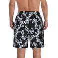 thumbnail image 3 of Kdxio Flower Pattern Mens Casual Shorts - Drawstring Summer Beach Sports Shorts for Men, 3 of 9