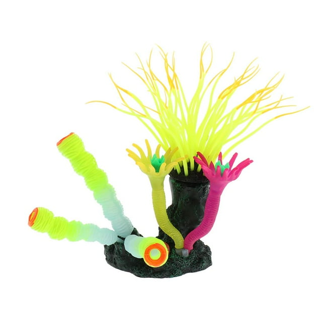 Decoraciones Decorativas Con Adornos Para Acuarios De Acuario De Plantas Que Brillan Intensamente 1