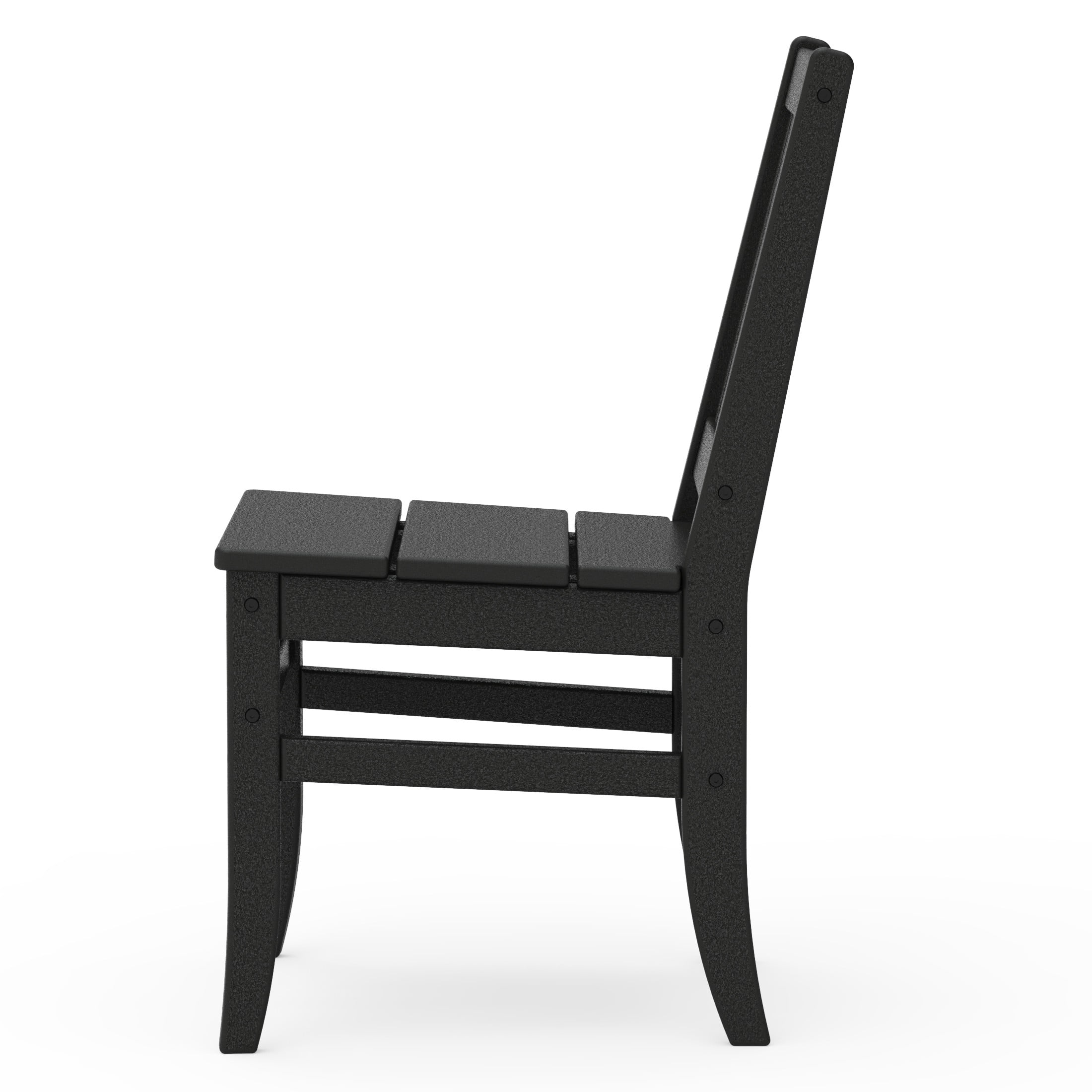 Better Homes & Gardens by POLYWOOD Southlake Outdoor Dining Side Chair (2 Chairs), All-Weather HDPE, Patio Seat, Black