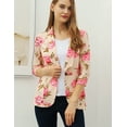 thumbnail image 4 of Doublju Womens 34 Shirring Sleeve One Button Casual Blazer Jacket With Plus Size, 4 of 5