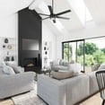thumbnail image 3 of Better Homes & Gardens 56" Black Indoor Ceiling Fan with Color Changing Light, 6 Blades, Remote & Reverse Airflow, 3 of 17