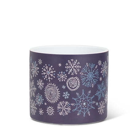 Small Modern Snowflakes Planter