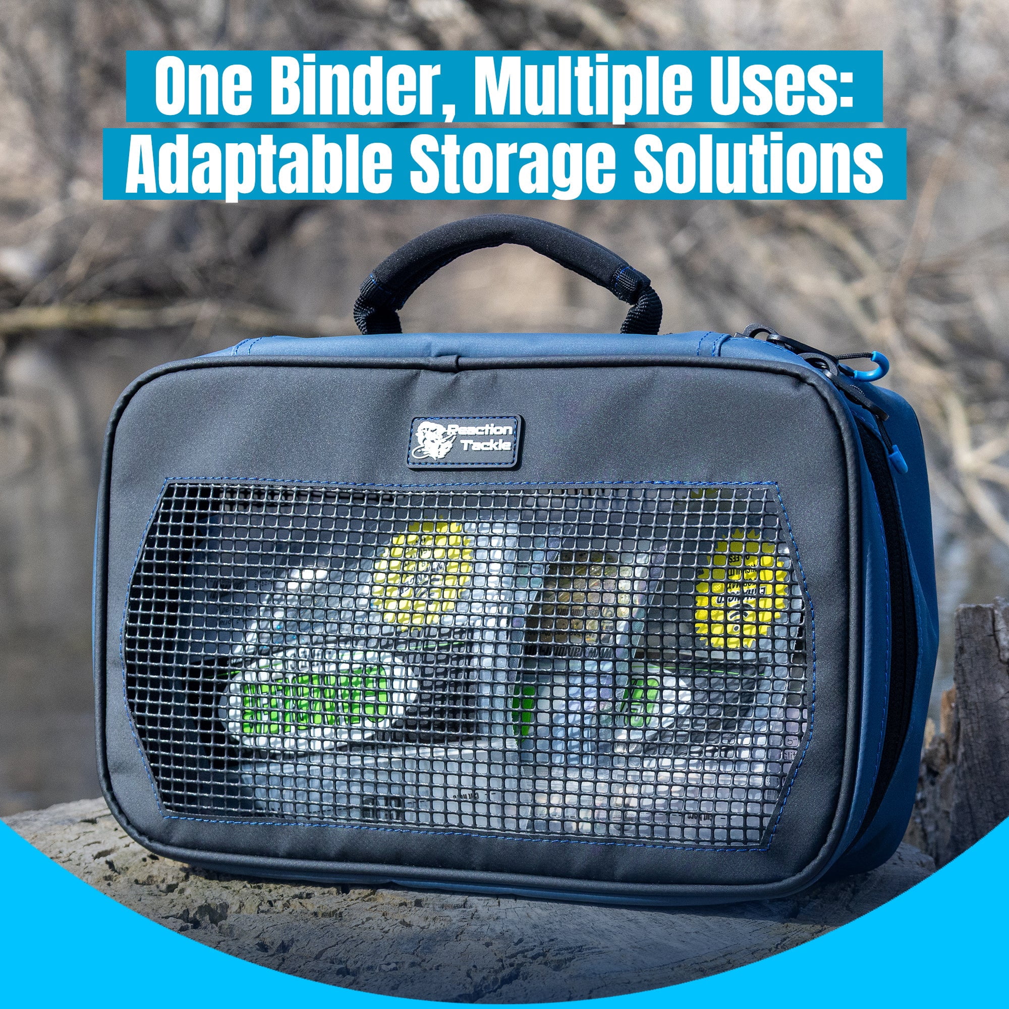Reaction Tackle Deluxe Mesh Bag - Salt Water Resistant Fishing Tackle Binder with No Sleeves