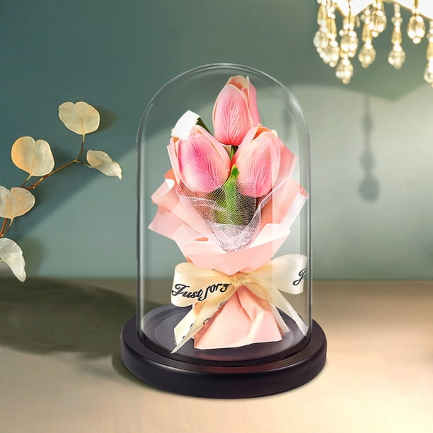 Ramo de flores secas con luces, decoración de flores secas para mamá, novia, esposa
