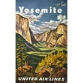 thumbnail image 2 of Anonymous 13x18 Black Ornate Wood Framed Double Matted Museum Art Print Titled - Yosemite. United Air Lines (1945), 2 of 5