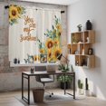 thumbnail image 5 of Sunflower Kitchen Curtains 63 Inch Length, Summer Botanical Farmhouse Yellow Floral Rustic Tiers Curtains for Living Room Berdoom Bathroom, Light Filtering Drapes Window Treatment 2 Panels 42"Wx63"L, 5 of 8