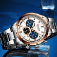 thumbnail image 4 of Curren Luxury New Mens Stainless Steel Band Wristwatches For Men Casual Fashion Quartz Clock Mens Chronograph Watch With Date - Quartz Wristwatches, 4 of 6
