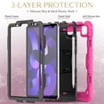 thumbnail image 5 of FJLBDE Case for iPad Air 5th Generation / iPad Air 4th Generation 10.9 inch, Rugged Shockproof Tablet Cases Cover with Kickstand Shoulder Strap, Rose, 5 of 7