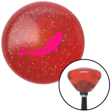 American Shifter Pink Killer Whale Orange Retro Metal Flake Shift Knob with M16 x 1.5 Insert Shifter