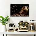 thumbnail image 4 of Coffee Canvas Art Kitchen Wall Decor Framed Brown Poster Coffee Bean Painting Vintage Artwork for Dining Room Bar Ready to Hang - 12.00"x18.00", 4 of 6
