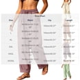 thumbnail image 7 of Sahpxhe Cotton Linen Pants Women Loose Wide Leg Breathable Comfy Palazzo Pants Oversized Baggy Casual Long Trousers Yellow M, 7 of 7