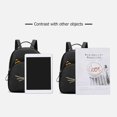 thumbnail image 2 of Bolsa Para La Escuela Bolso Mochila para adolescentes Mochilas escolares de cuero Mochila cuadrada de dibujos animados para niñas (Negro), 2 of 9