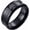 black, variant on Men's 8MM Tree of Life Carbon Fiber Stainless Steel Ring
