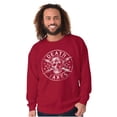 thumbnail image 4 of Death Taxes Defend Freedom Skull Unisex Plus Fleece Graphic Sweatshirt Brisco Brands 4X, 4 of 6