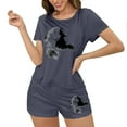thumbnail image 3 of Women’s Witch Print Halloween Pajamas Set – Soft 2-Piece Lounge Set for Casual Wear (2025 Festive Essential), 3 of 6