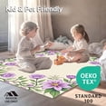 thumbnail image 4 of ODIKA 3'x5' Machine Washable Non-Slip Area Rug, Garden Crochet Hook Assembly with Floral Motifs High Traffic Rug with Pad, Purple, 633923, 4 of 8