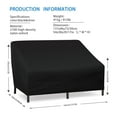 thumbnail image 2 of Garprovm Patio Chair Cover Loveseat Cover 58x38x29 inches Outdoor Furniture Cover 420D Oxford Cloth Durable and Waterproof Patio Sofa Cover, Black, 2 of 7