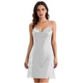 thumbnail image 3 of Tranfacy Women Summer Sleepshirt Solid Camisole Short Dress Soft Breathable Home Wear, 3 of 5