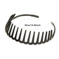 thumbnail image 2 of Toothed Headband for Secure Styling Pressure-Free Design Versatile Black and Brown Lace Accessory for Fashionable Hair Management, 2 of 5