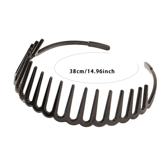 Barrettes Bar Headband with Teeth for Secure Fit Black Brown Lace Hair Accessories for Daily Wear